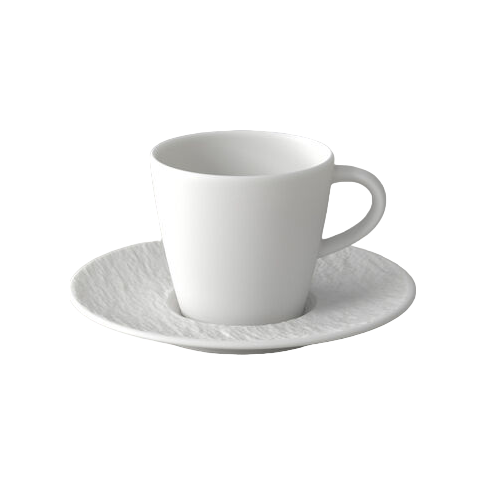 Villeroy & Boch Manufacture Rock Kaffekopp Med Fat Vit 22 cl