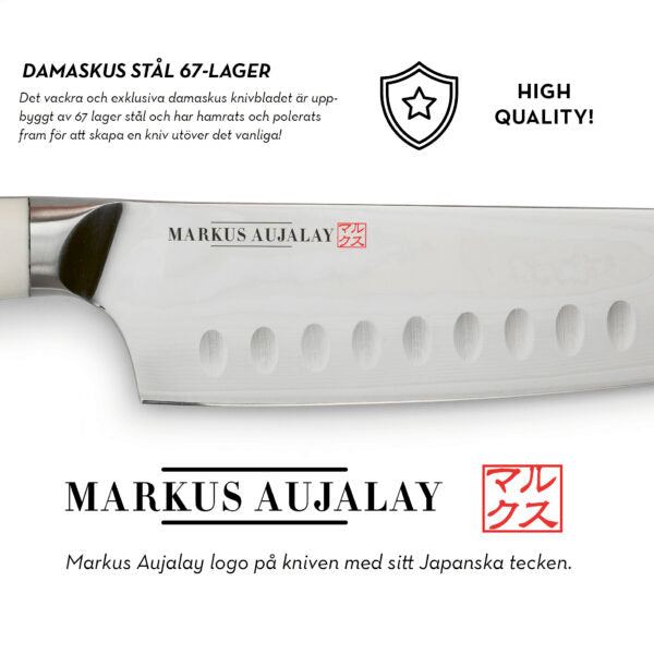 Markus Aujalay Knivset Damaskus 3-delar