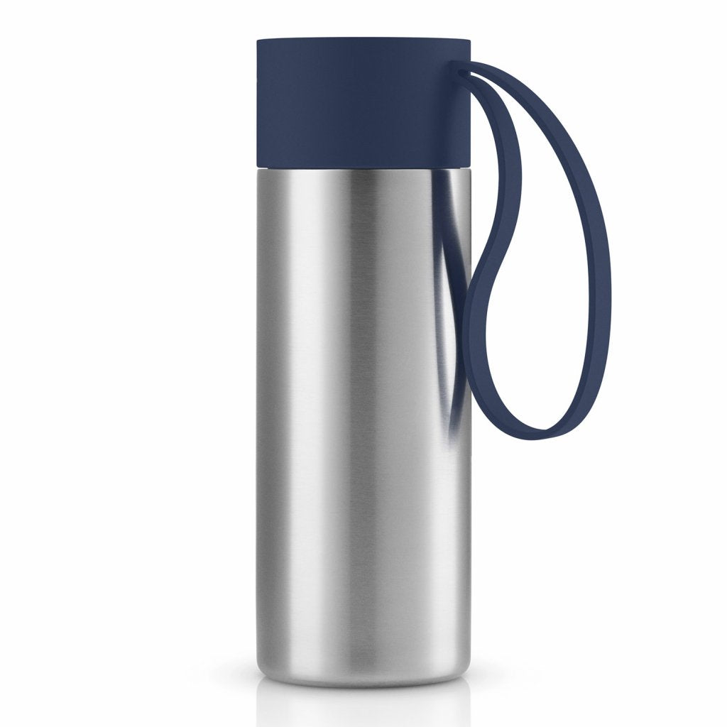 Eva Solo Termosmugg TO GO 350 ml, marinblått lock, rostfritt stål