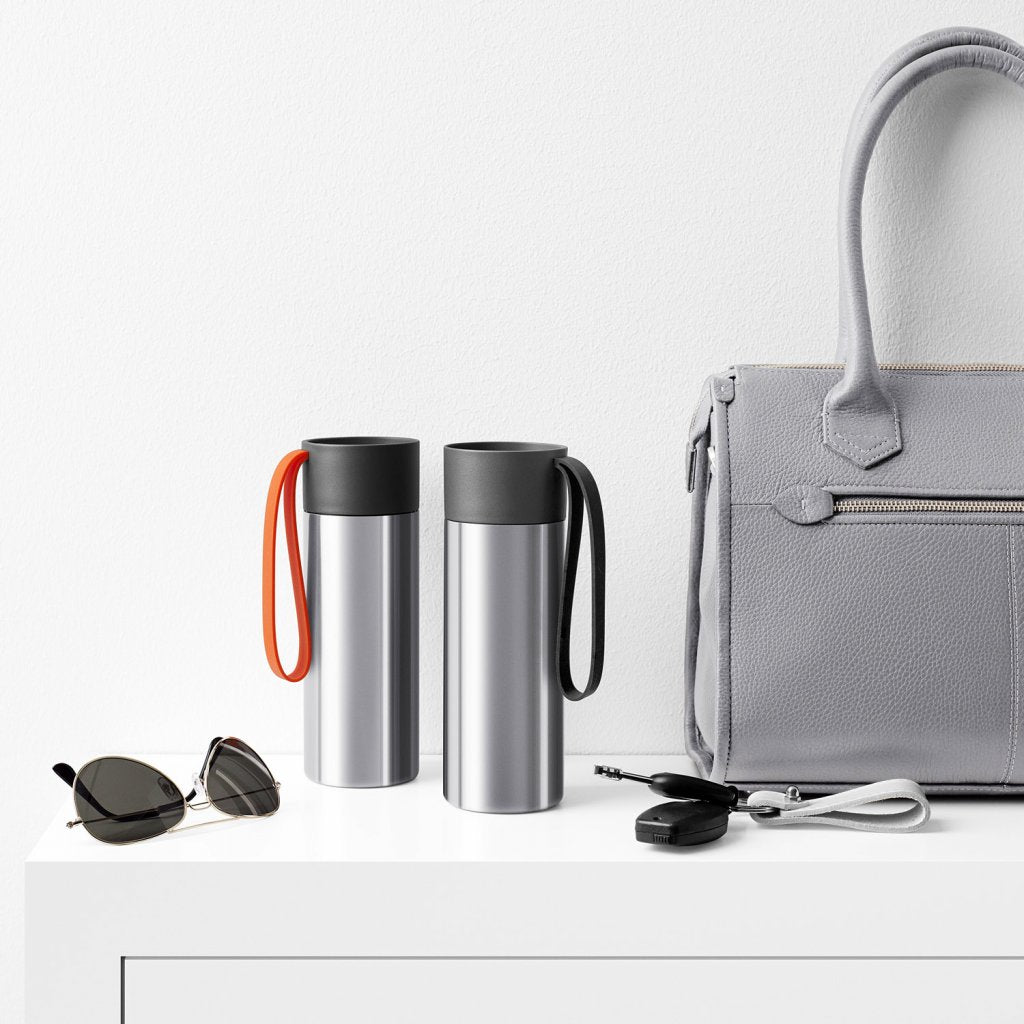 Eva Solo Termosmugg TO GO 350 ml, grått lock, rostfritt stål