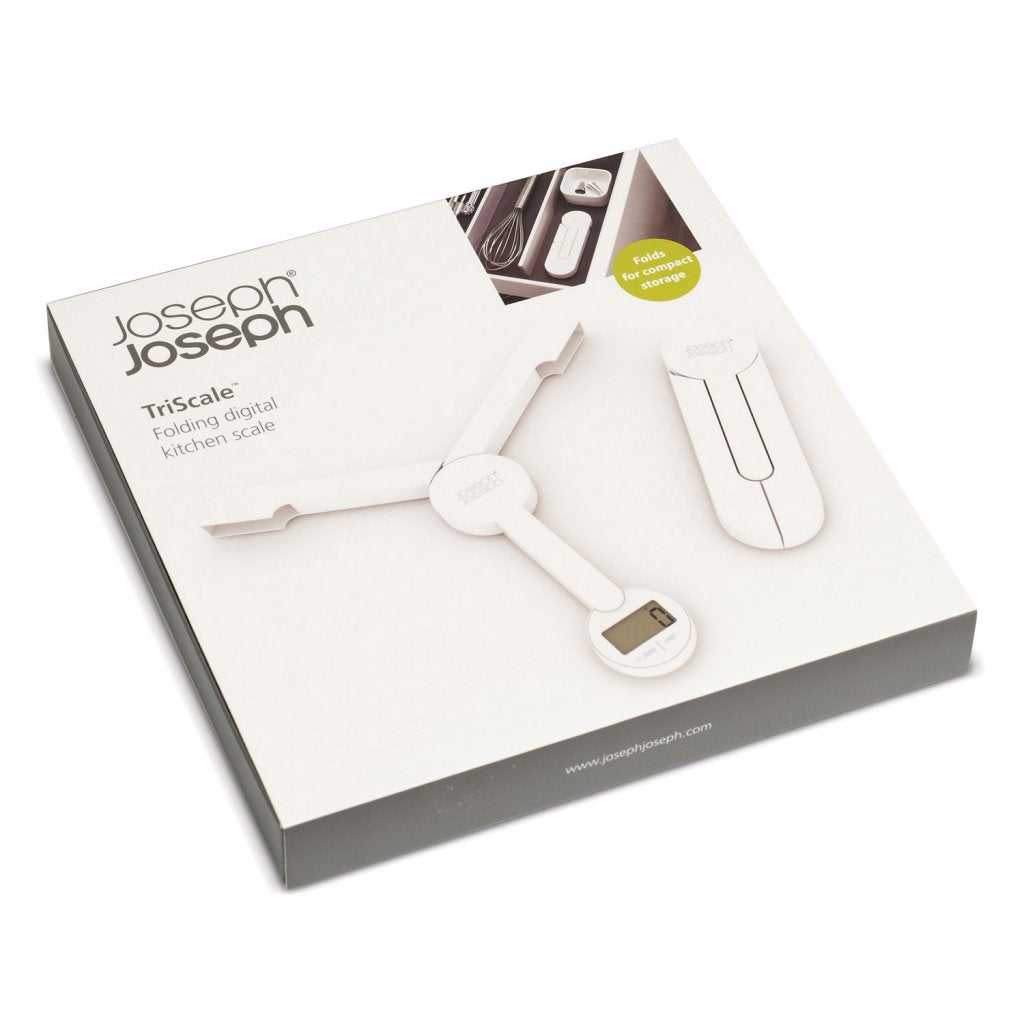 Joseph Joseph Digital köksvåg TRISCALE™, hopfällbar, vit
