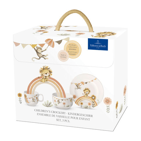 Villeroy & Boch Boho Kids Roar Like A Lion Barnservis 3 delar flerfärgad