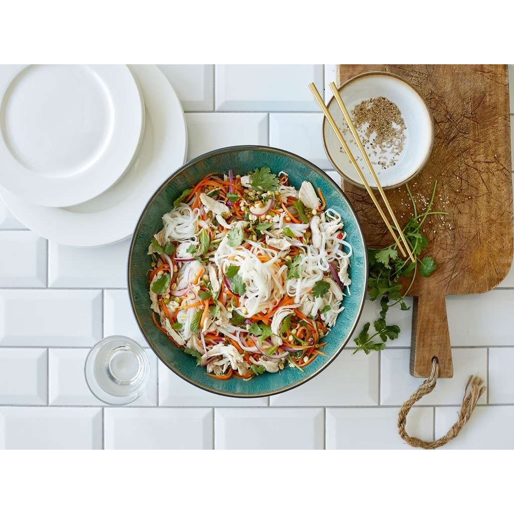 Bitz Skål för sallad 30 cm, svart / grön