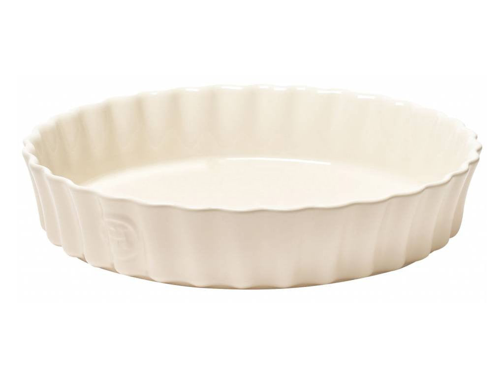Emile Henry Pajform 28 cm, gräddvit