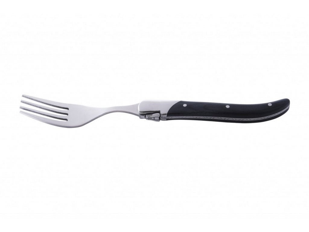 Laguiole Köttgaffelset LAGUIOLE LUXURY, 6 st, svart, ebenholtshandtag