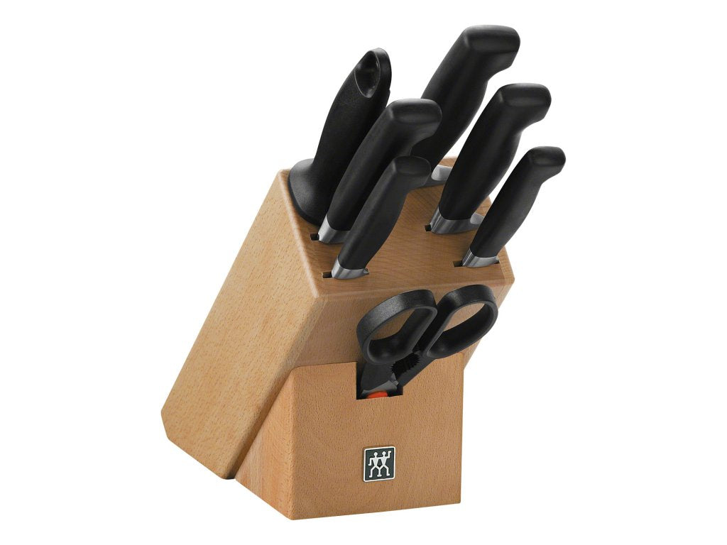 ZWILLING Knivblockset FOUR STAR, 8 st, med knivslip och sax, Zwilling