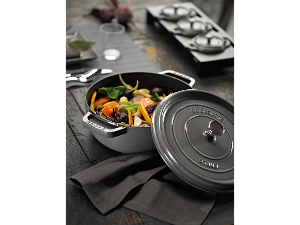 Staub Gryta 24 cm, grafitgrå, gjutjärn
