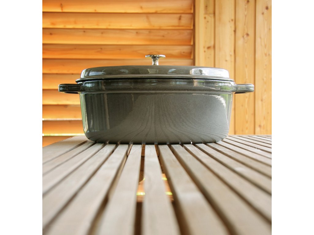 Staub Gryta 24 cm, grafitgrå, gjutjärn
