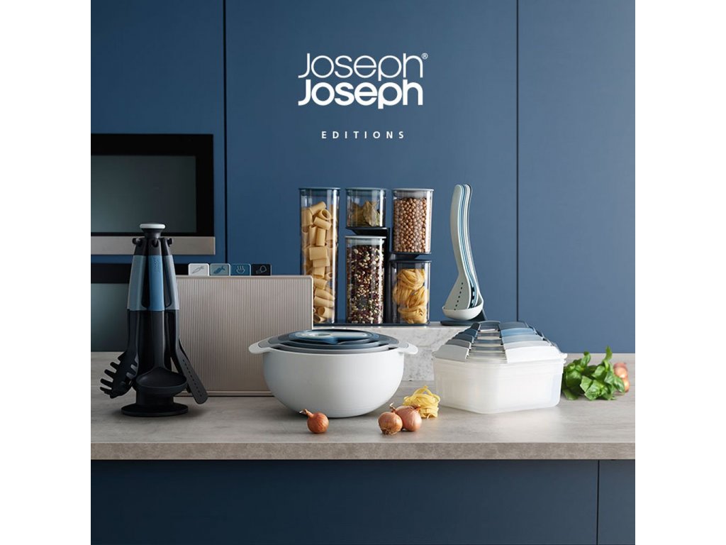 Joseph Joseph Köksskålsset NEST 40112, 9 st, med durkslag och måttbägare, blå