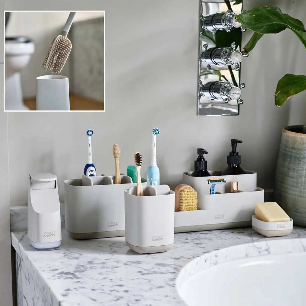 Joseph Joseph Tandborstmugg EASYSTORE 70575, ecru, plast