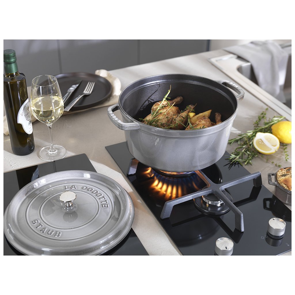 Staub Gryta 30 cm, mörkblå, gjutjärn