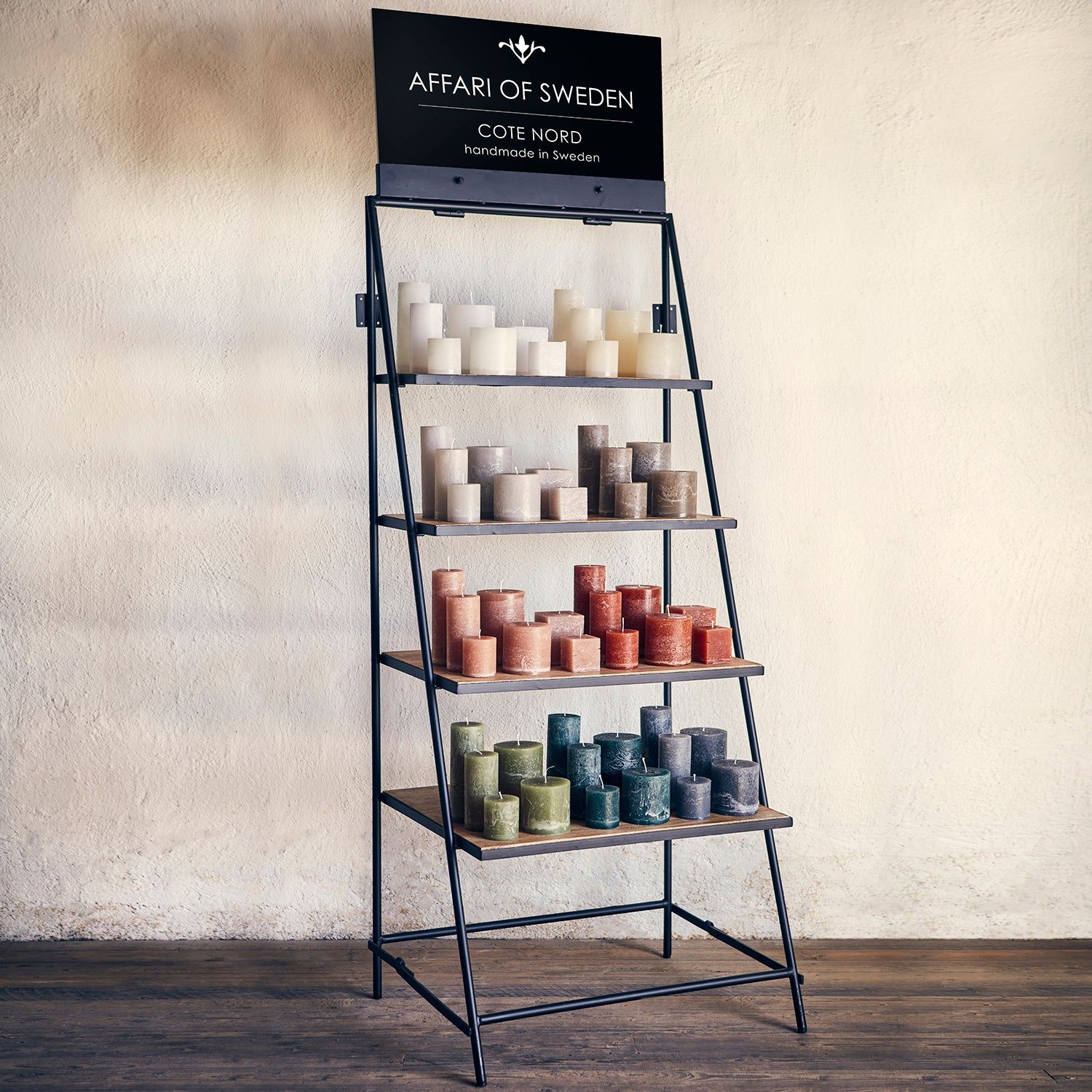 Affari of Sweden STANLEY Hylla, Svart/natur