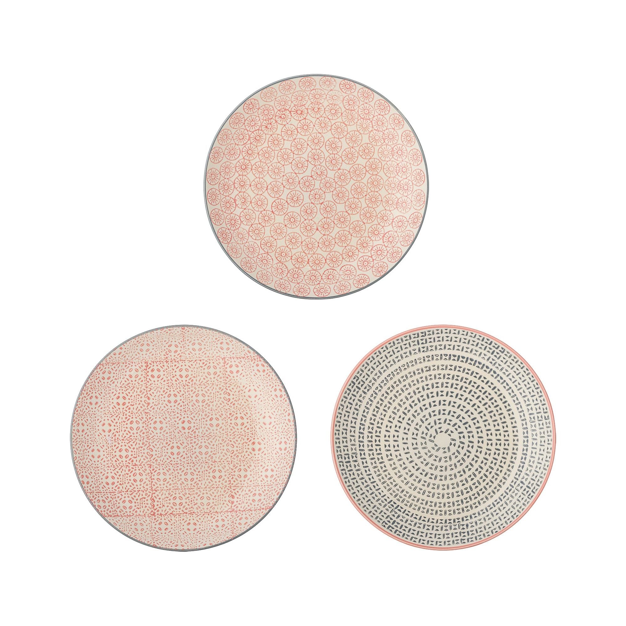 Bloomingville Cécile Tallrik, Rosa, Stengods 20 cm