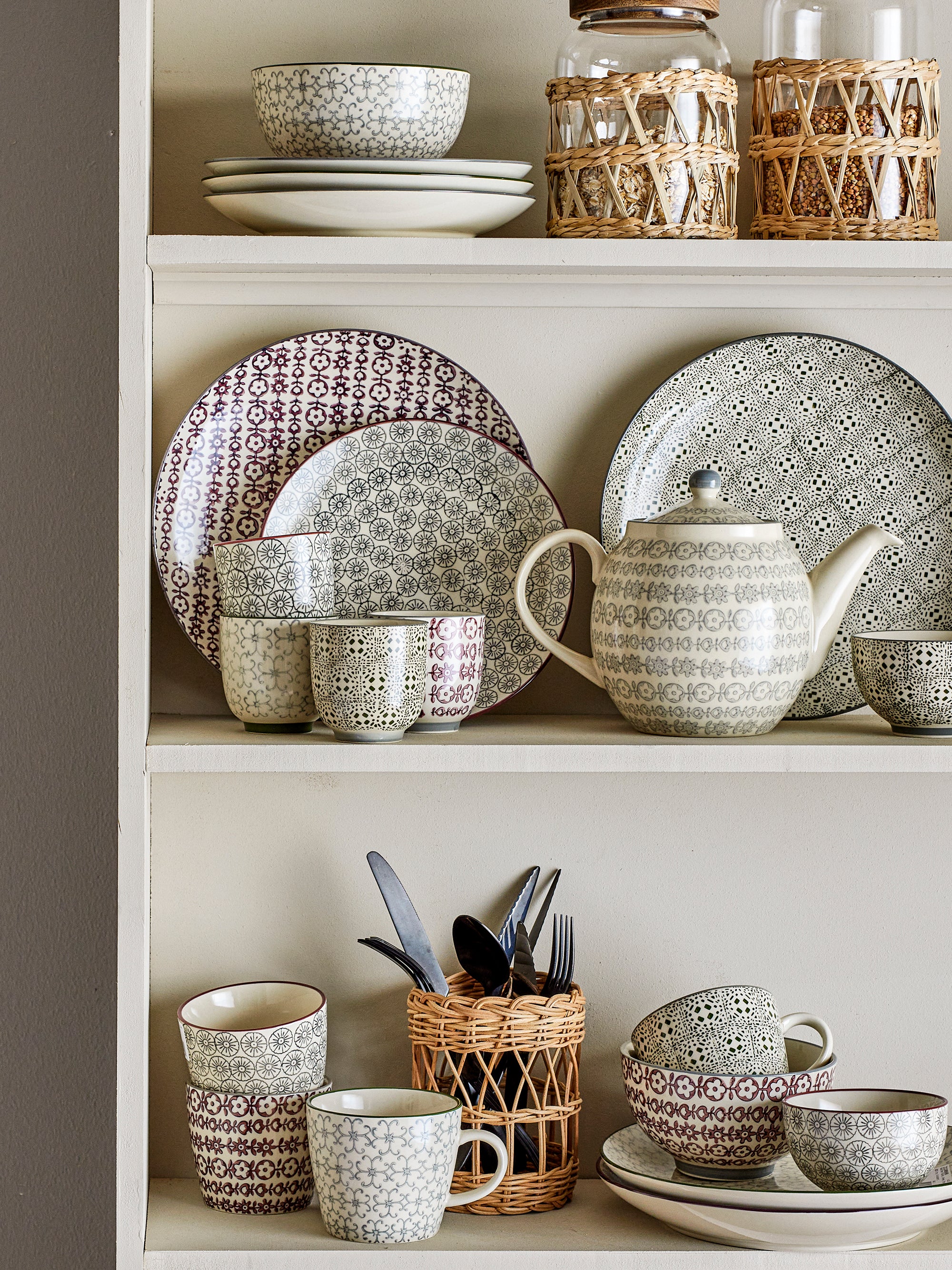 Bloomingville Karine Skål, Multi, Stengods