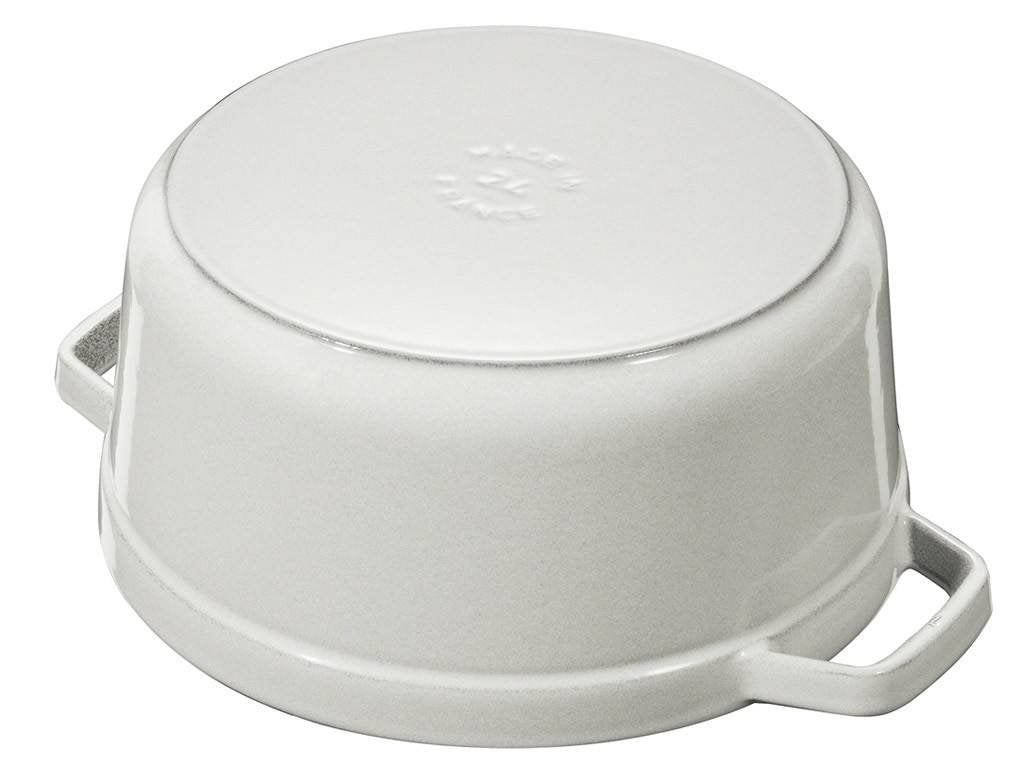 Staub Gryta COCOTTE 28 cm, rund, vit tryffel, gjutjärn