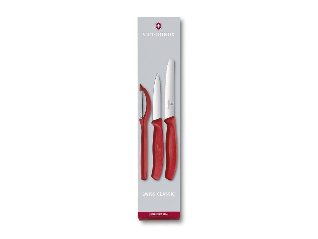 Victorinox Knivset med grönsaksskalare, 3 st