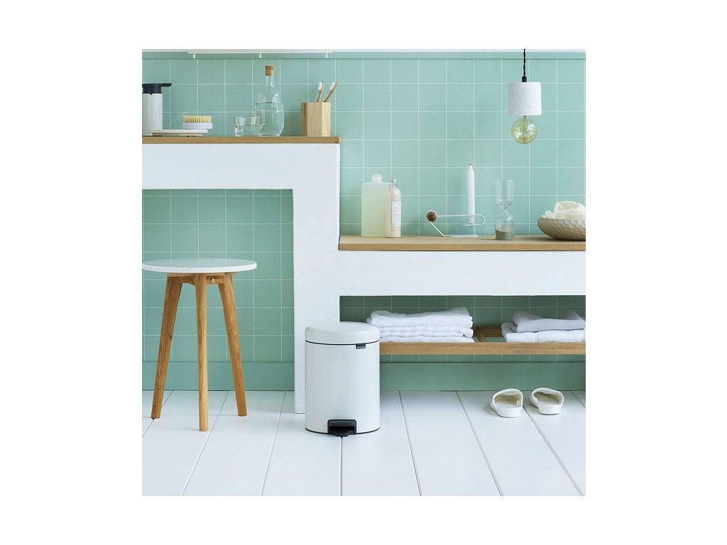 Brabantia Pedal-soptunna NEWICON 5 l, vit