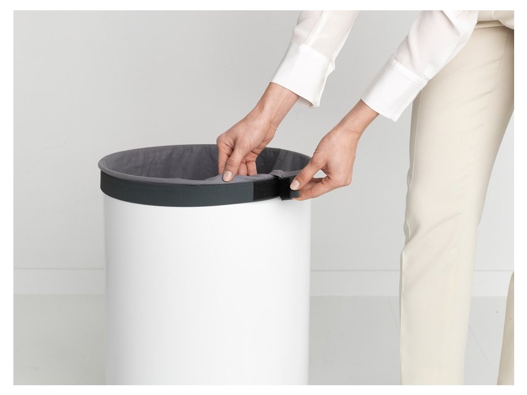 Brabantia Tvätthink 60 l, med plastlock, vit
