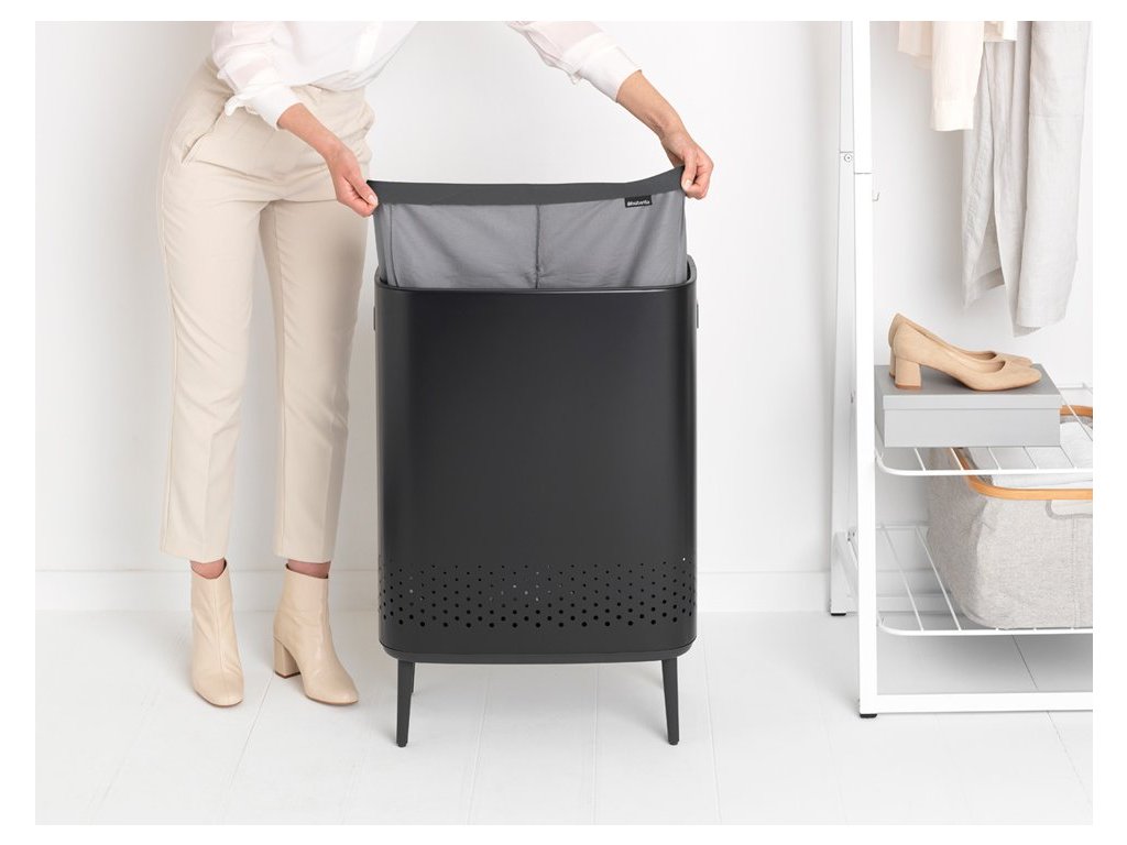 Brabantia Tvätttunna BO 2 x 45 l, svart