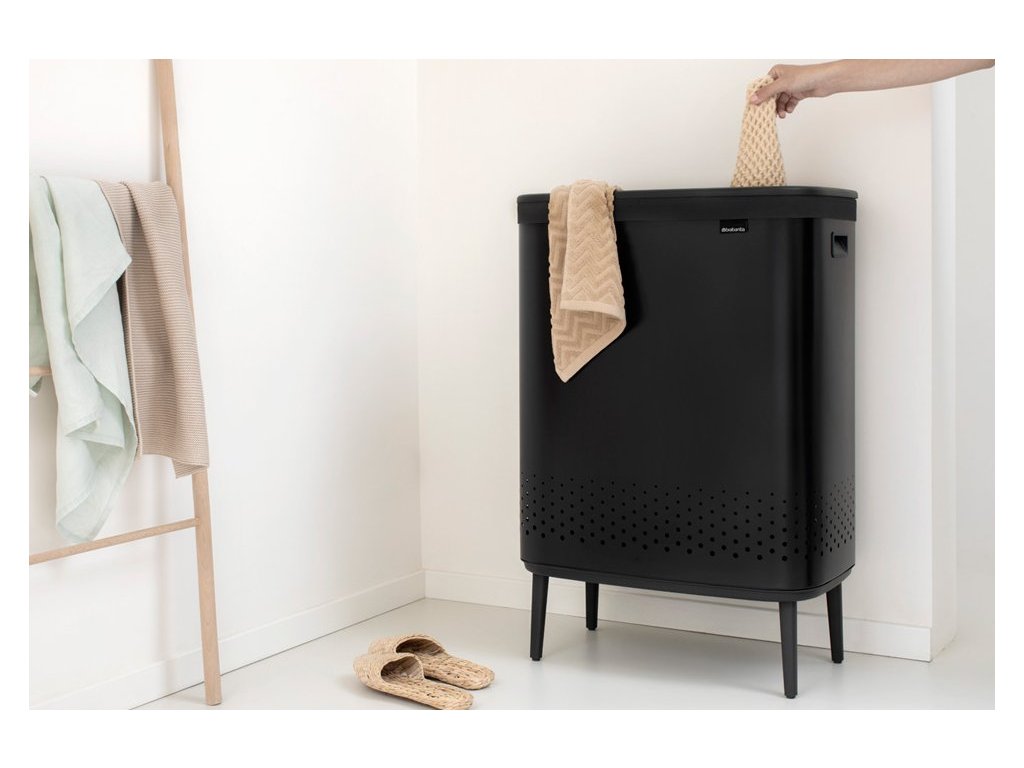 Brabantia Tvätttunna BO 2 x 45 l, svart
