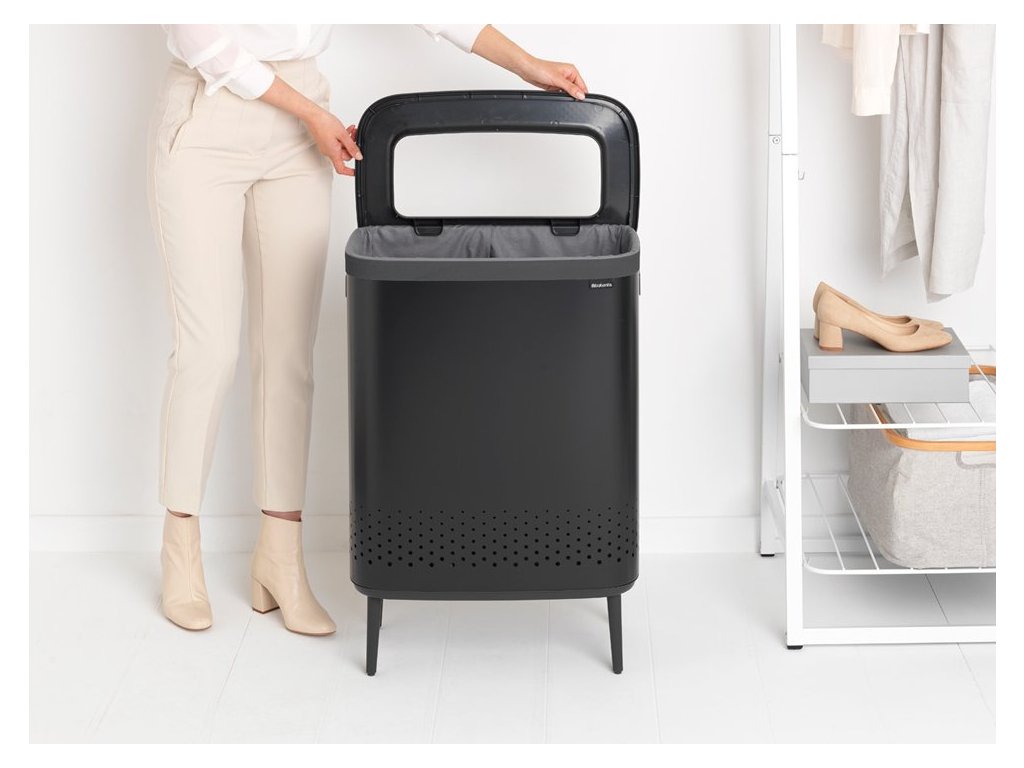 Brabantia Tvätttunna BO 2 x 45 l, svart
