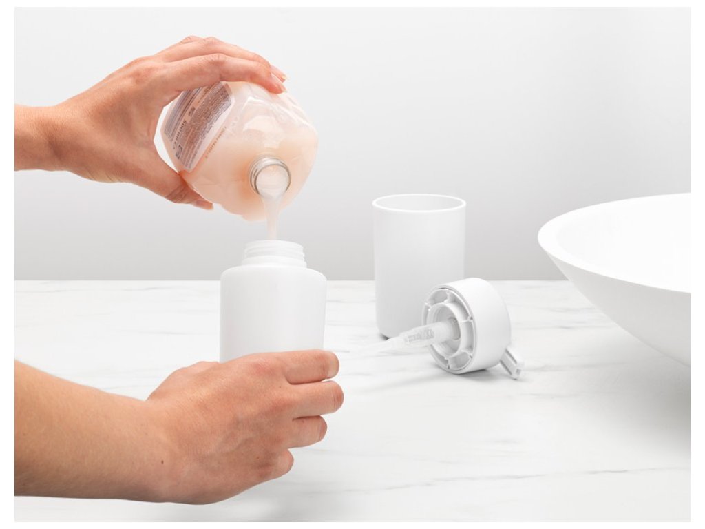 Brabantia Dispenser för flytande tvål 250 ml, vit