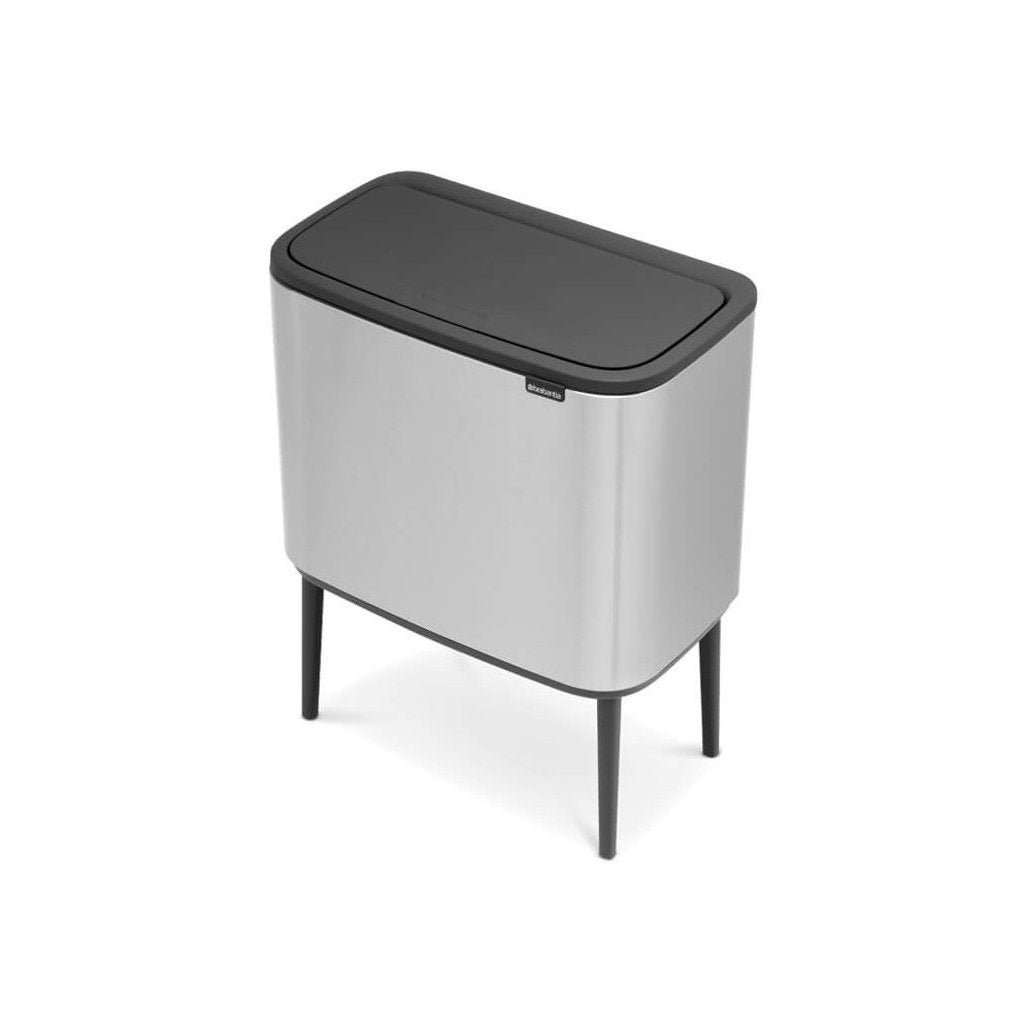 Brabantia Soptunna med trycklock BO 3 x 11 l, matt stål