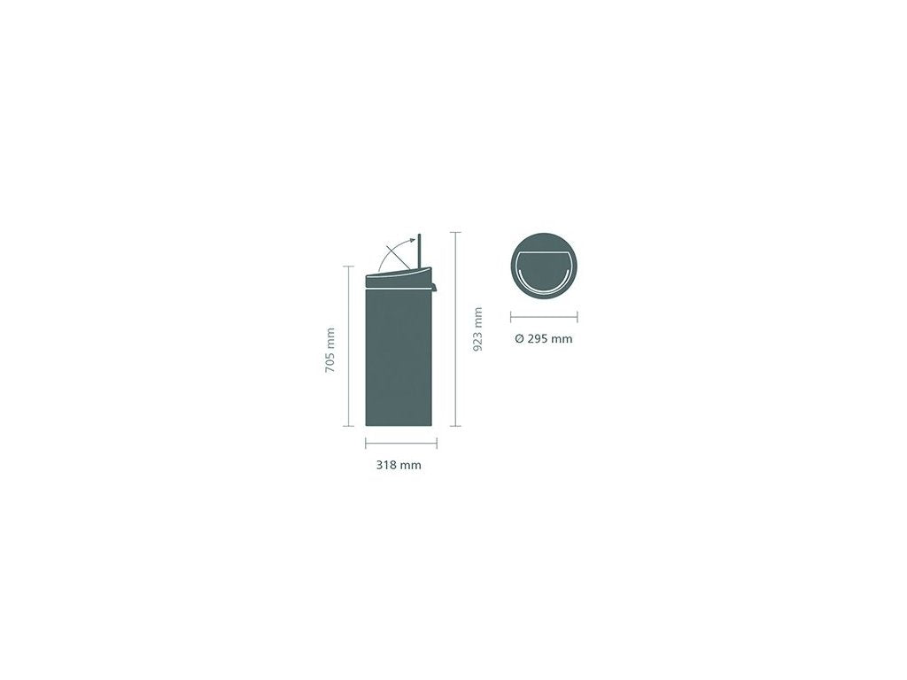 Brabantia Soptunna med trycklock TOUCH BIN NY 30 l, blankt stål