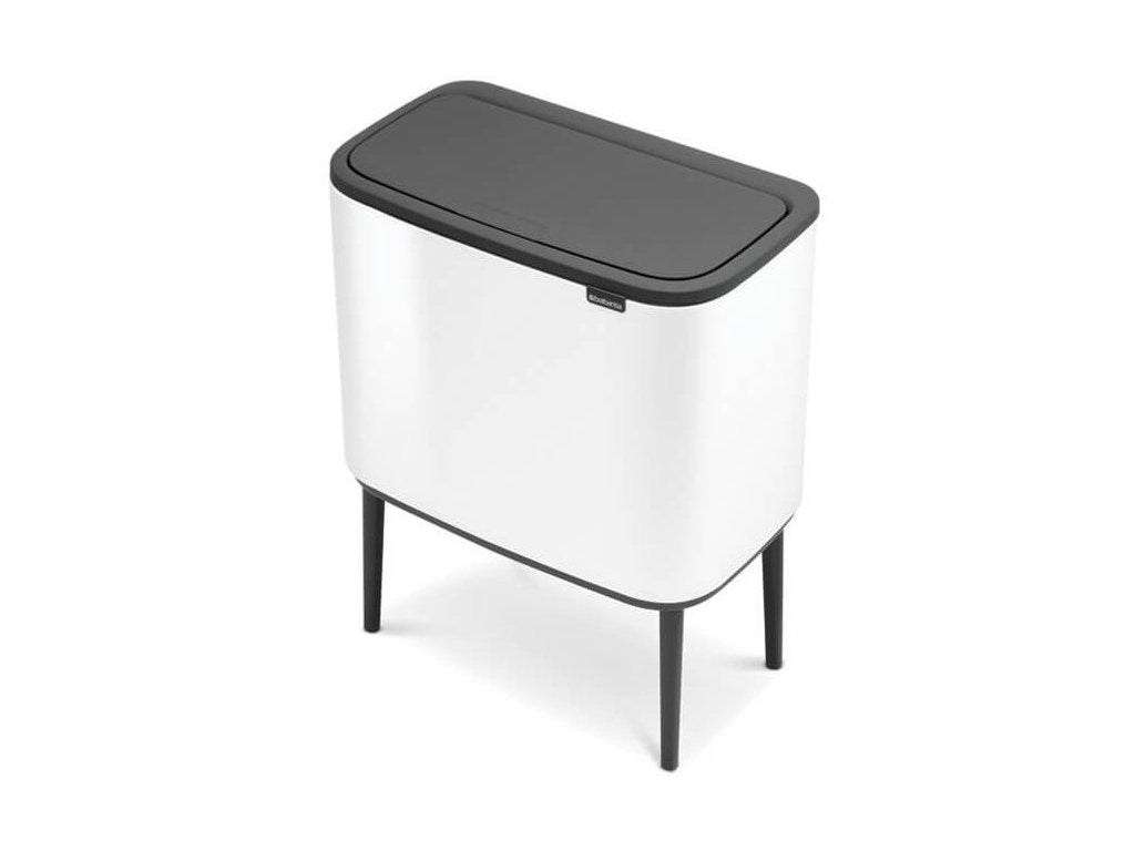 Brabantia Soptunna med trycklock BO 3 x 11 l, vit