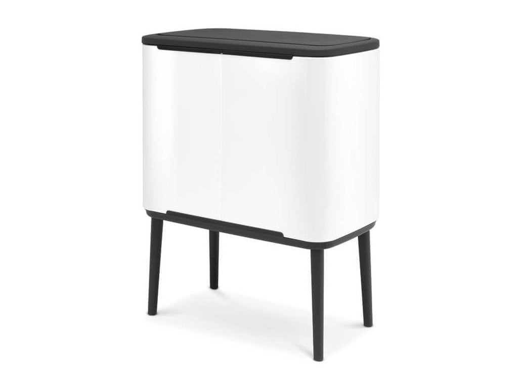 Brabantia Soptunna med trycklock BO 3 x 11 l, vit