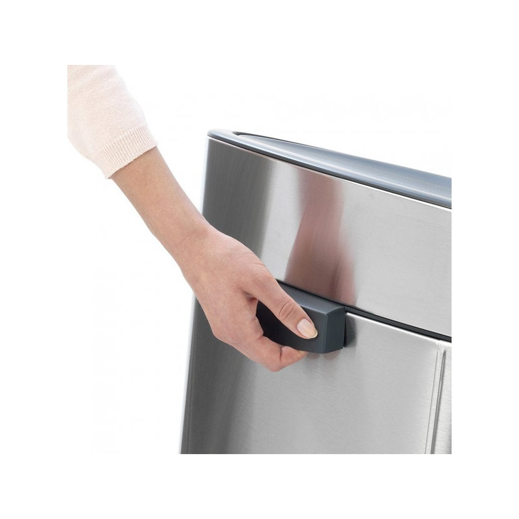 Brabantia Soptunna med trycklock TOUCH BIN NY 10 + 23 l, fingeravtryckssäker, matt stål
