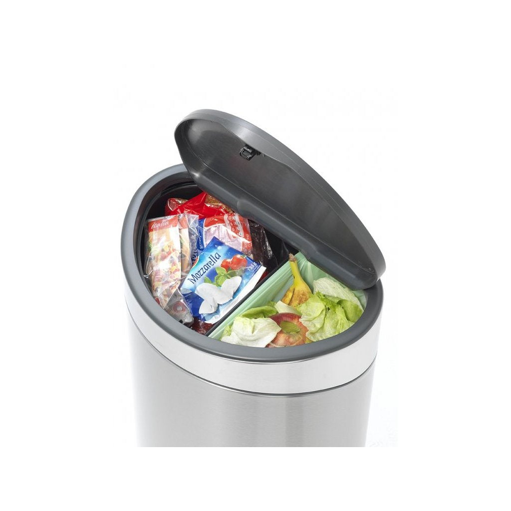 Brabantia Soptunna med trycklock TOUCH BIN NY 10 + 23 l, fingeravtryckssäker, matt stål