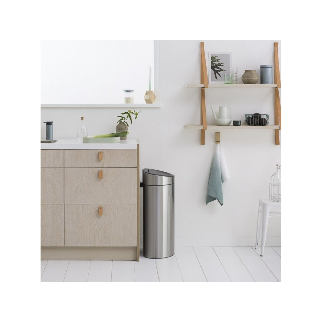 Brabantia Soptunna med trycklock TOUCH BIN NY 10 + 23 l, fingeravtryckssäker, matt stål