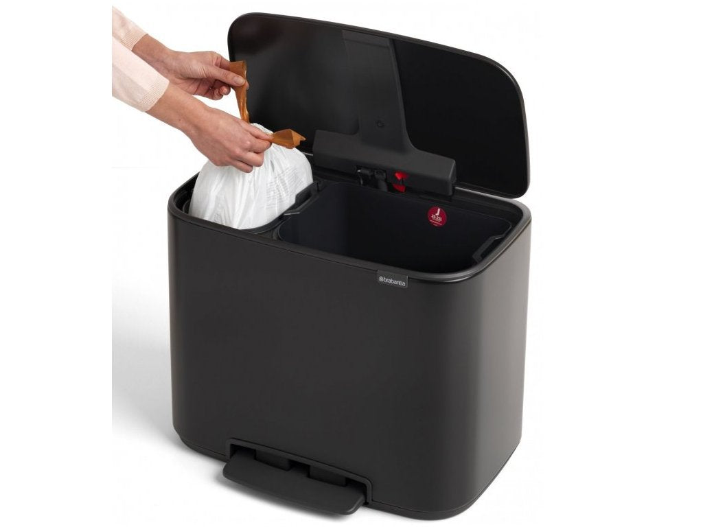 Brabantia Pedalhink BO 11 + 23 l, mattsvart