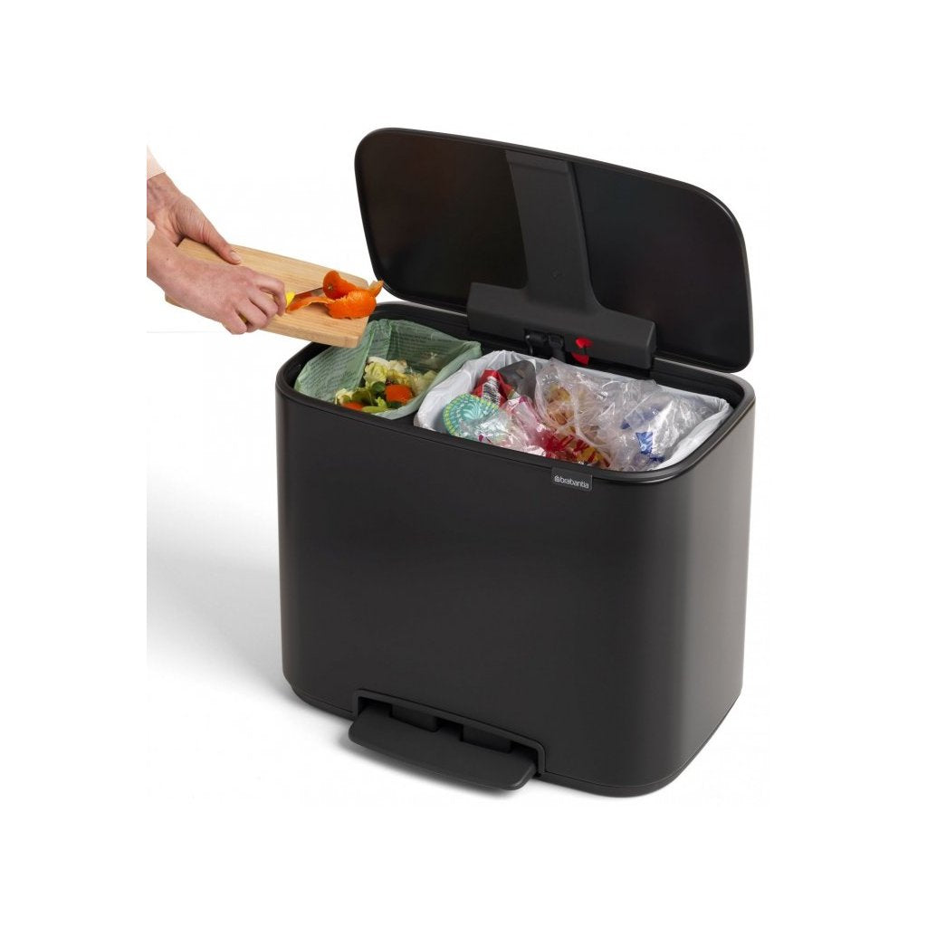 Brabantia Pedalhink BO 11 + 23 l, mattsvart