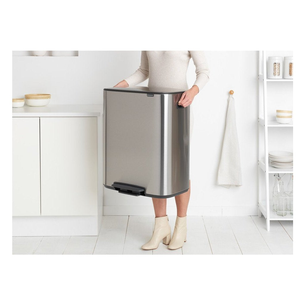 Brabantia Pedalhink BO 2 x 30 l, matt stål