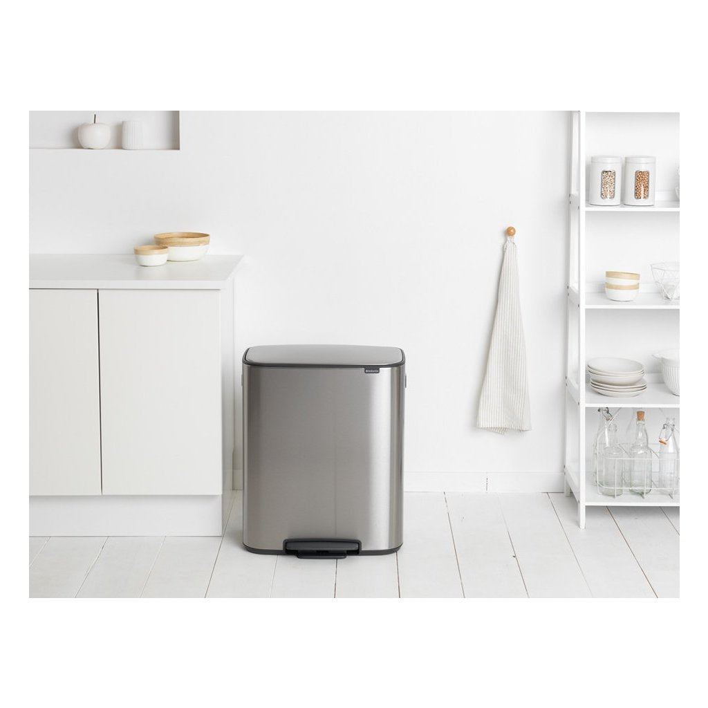 Brabantia Pedalhink BO 2 x 30 l, matt stål