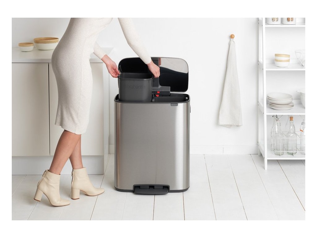 Brabantia Pedalhink BO 2 x 30 l, matt stål