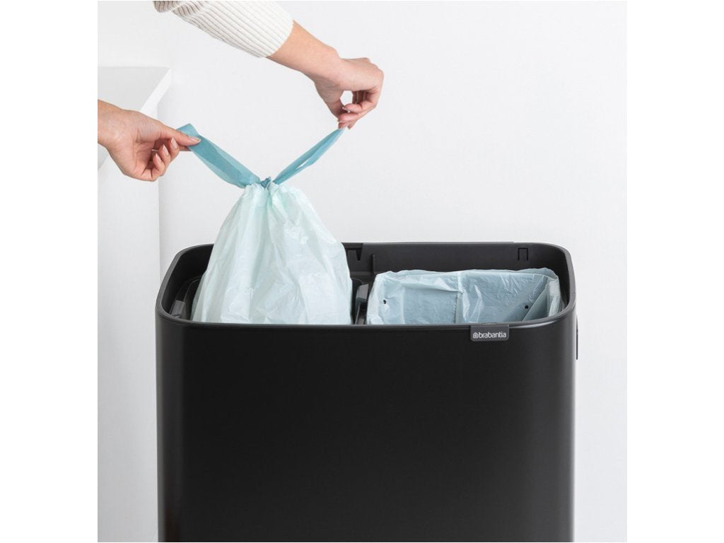 Brabantia Soptunna med trycklock BO HI 2 x 30 l, svart