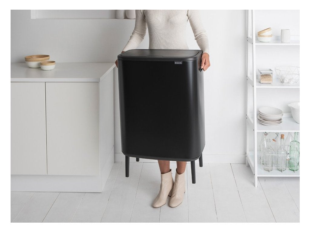 Brabantia Soptunna med trycklock BO HI 2 x 30 l, svart