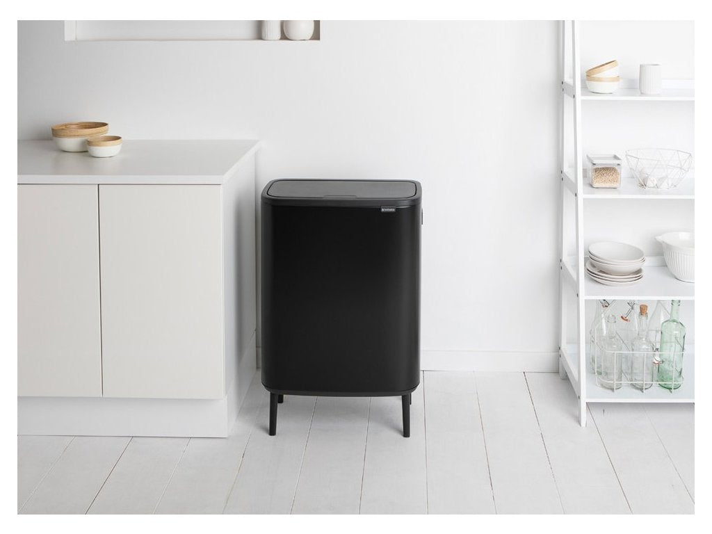 Brabantia Soptunna med trycklock BO HI 2 x 30 l, svart