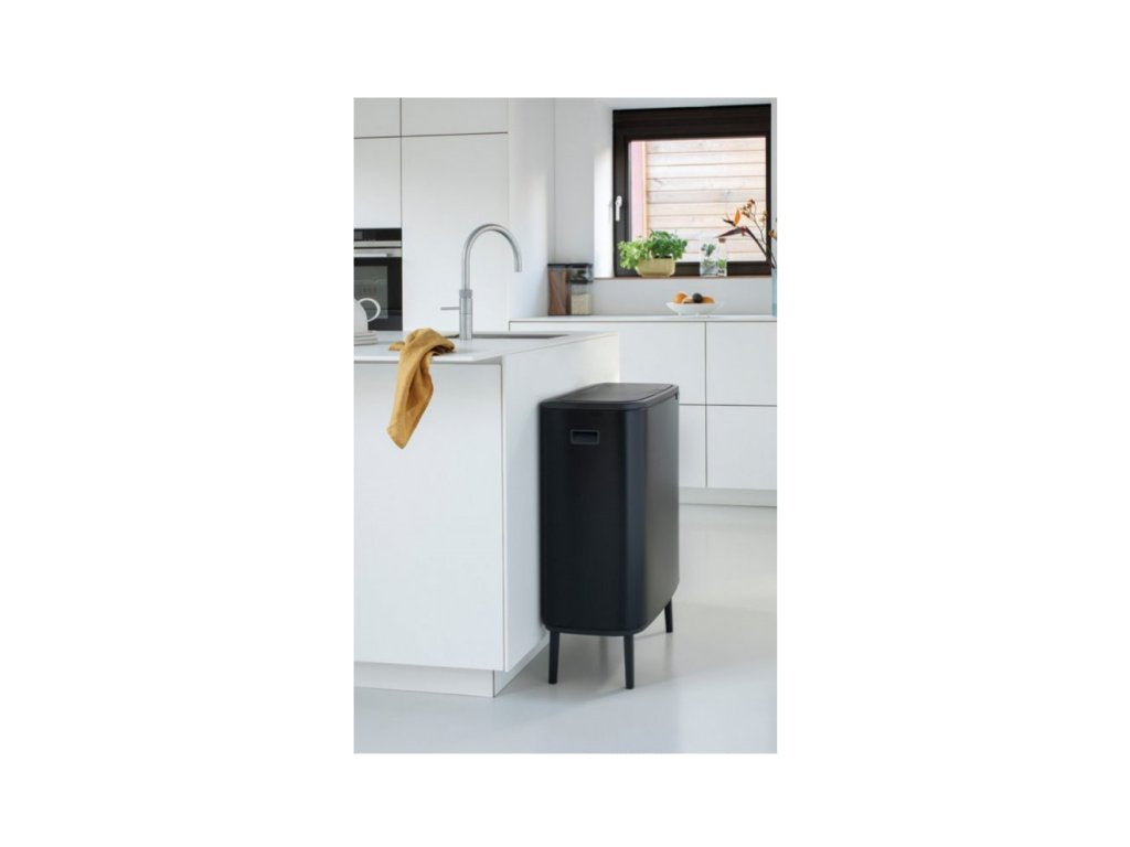 Brabantia Soptunna med trycklock BO HI 2 x 30 l, svart