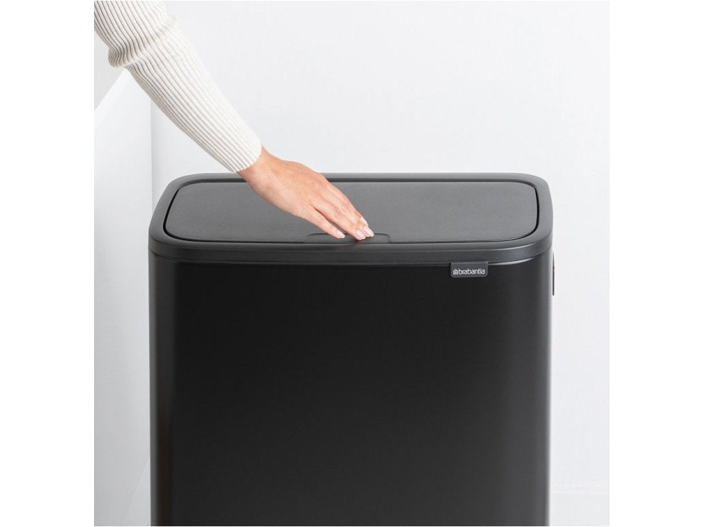 Brabantia Soptunna med trycklock BO HI 2 x 30 l, svart