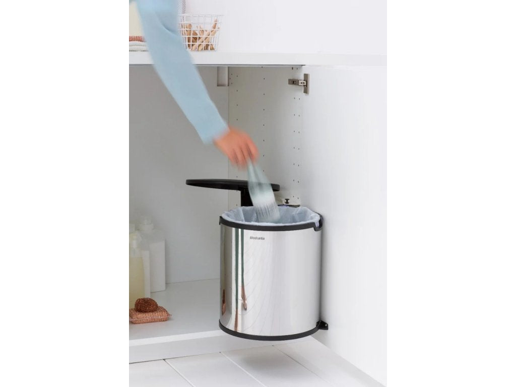 Brabantia Inbyggd soptunna 15 l, blankt stål