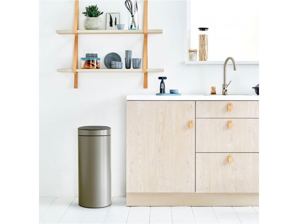 Brabantia Soptunna trycklock TOUCH BIN NY 30 l, platina