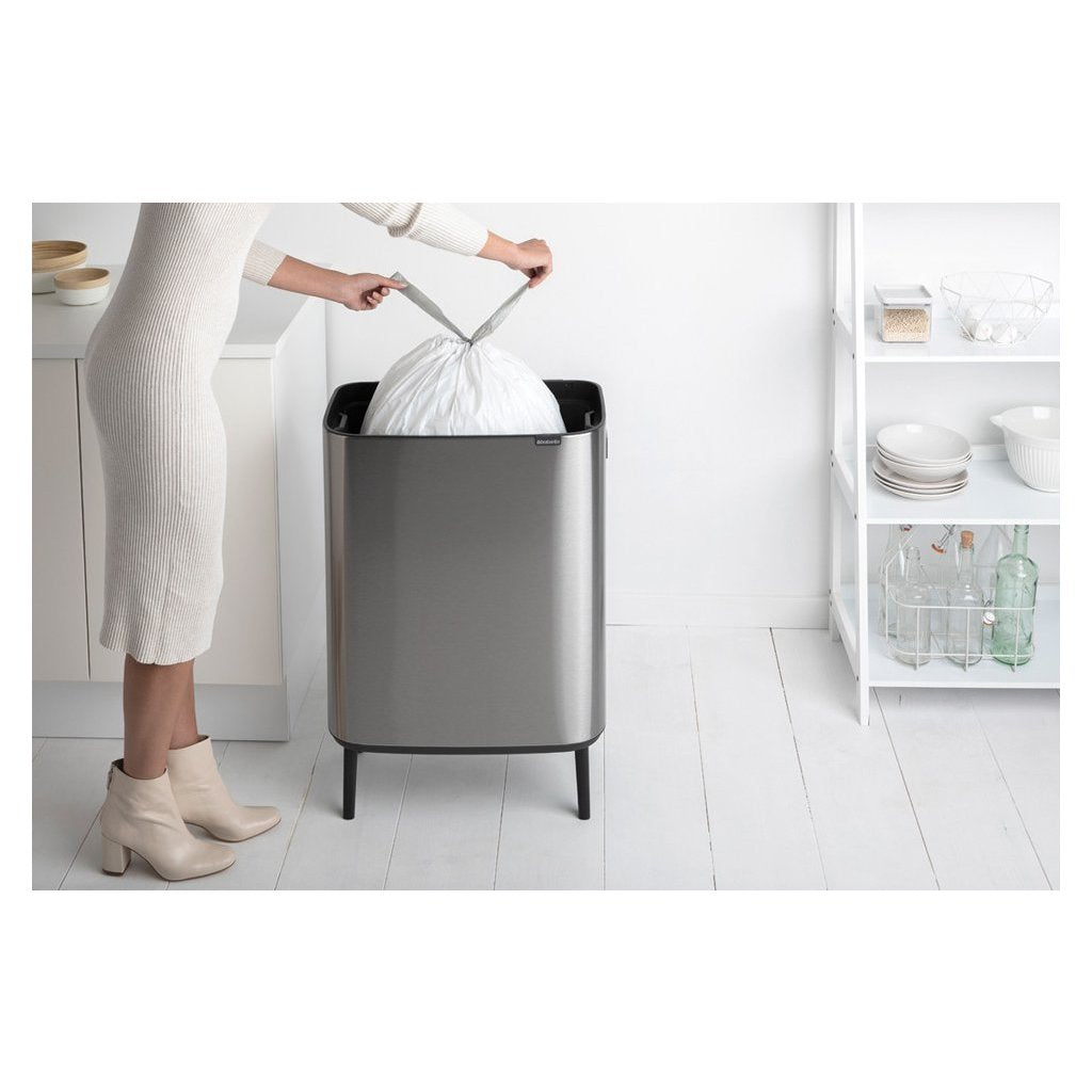 Brabantia Soptunna med trycklock BO HI 60 l, matt stål