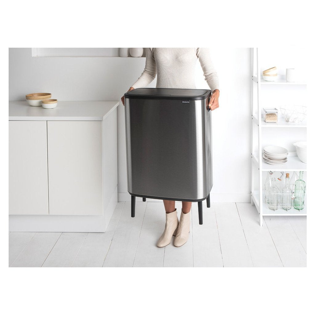 Brabantia Soptunna med trycklock BO HI 60 l, matt stål
