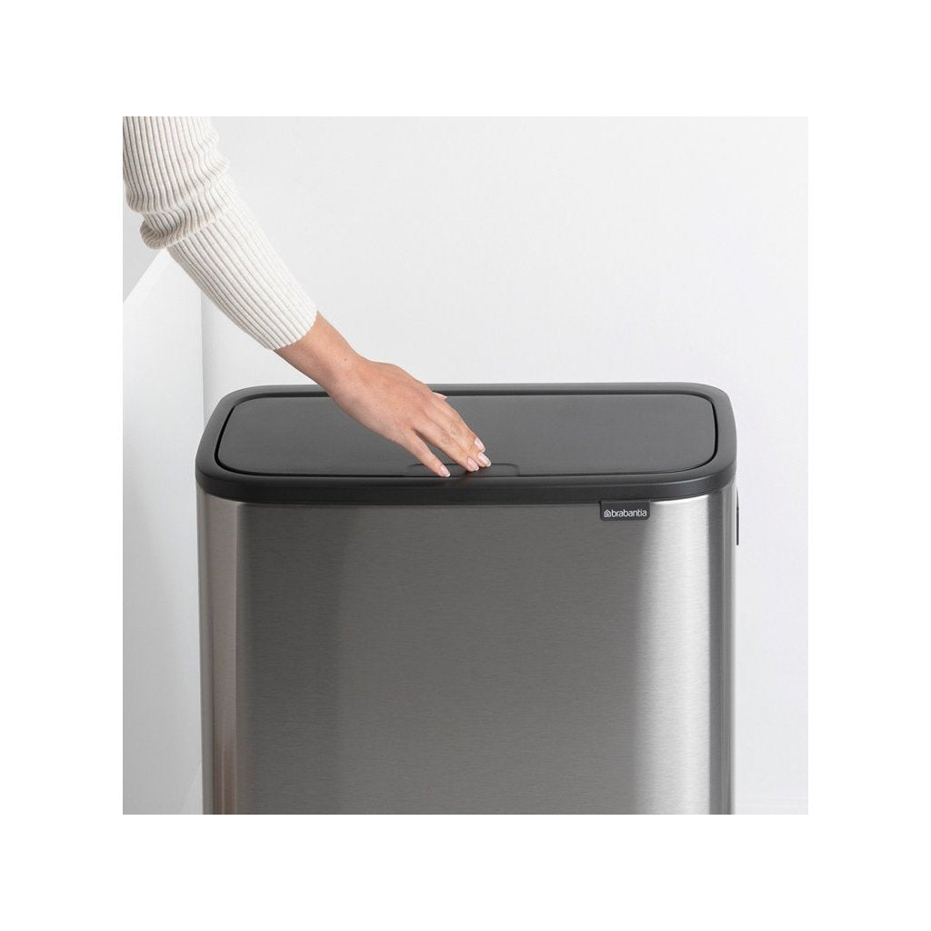 Brabantia Soptunna med trycklock BO HI 60 l, matt stål