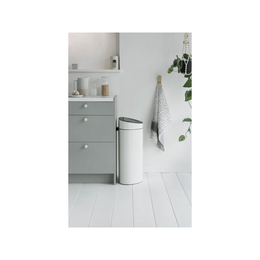 Brabantia Soptunna med trycklock TOUCH BIN NY 40 l, vit