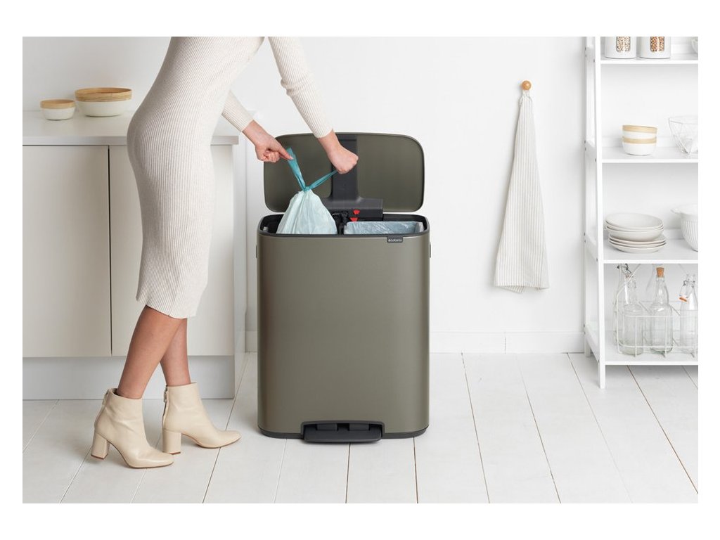 Brabantia Pedalhink BO 2 x 30 l, platina
